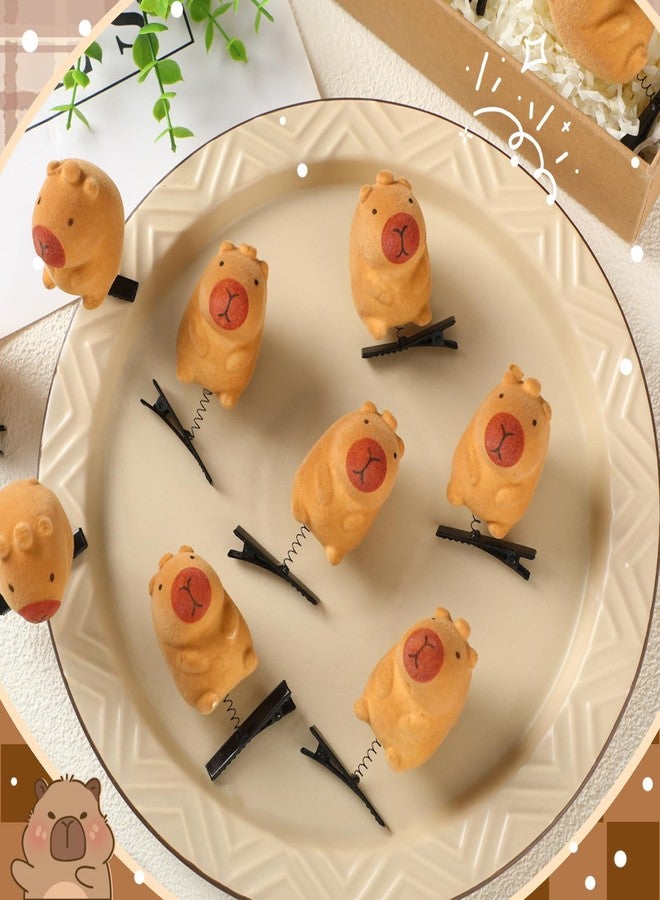Croknit 12 Pcs Capybara Hair Clips Kawaii Cartoon Capybara Clips Funny Decorative Hair Accessories for Women Men Holiday Party Decor(Simple Style) - Image 5